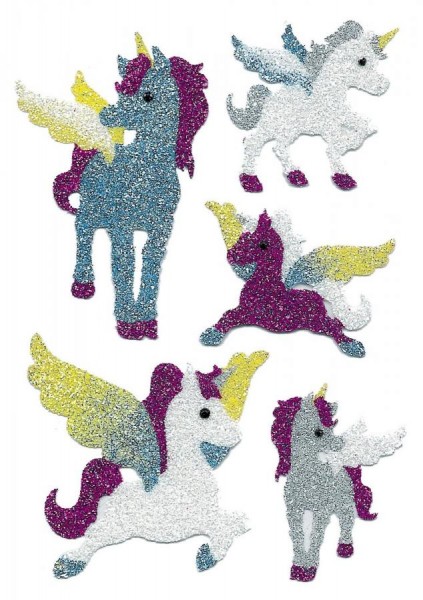 HERMA Sticker MAGIC ´Einhörner´, Diamond glittery