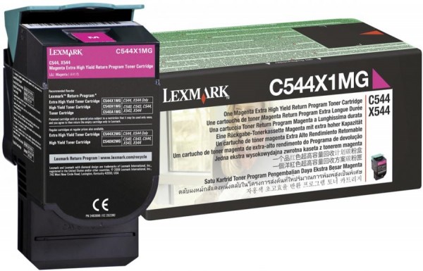 Original Rückgabe-Toner für LEXMARK C544/X544, magenta