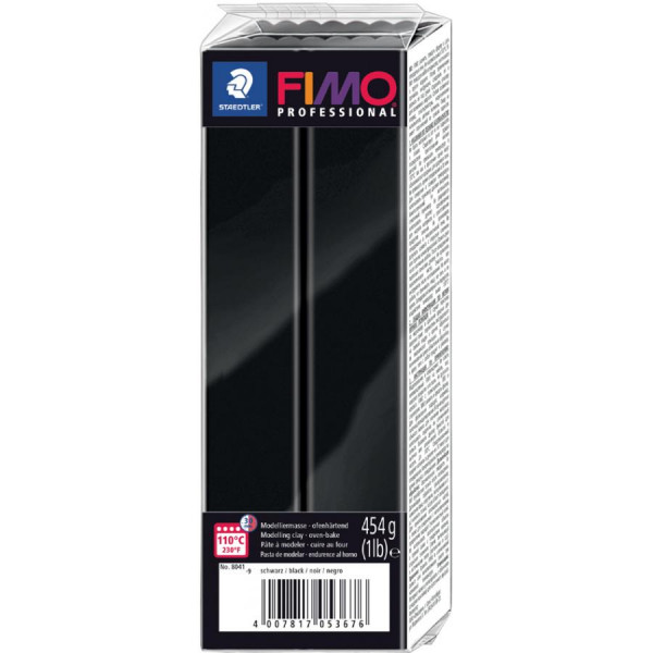 FIMO PROFESSIONAL Modelliermasse, schwarz, 454 g
