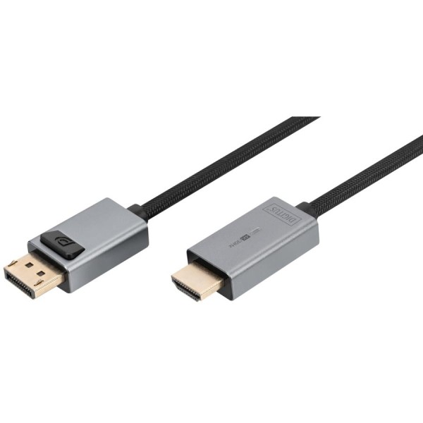 DIGITUS DisplayPort Adapterkabel, DP - HDMI Typ A, 4K, 3,0 m