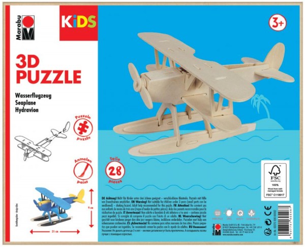 Marabu KiDS 3D Puzzle ´Wasserflugzeug´, 28 Teile