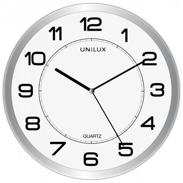 UNiLUX Wanduhr/Quarzuhr ´ATTRACTION´, magnetisch, silber