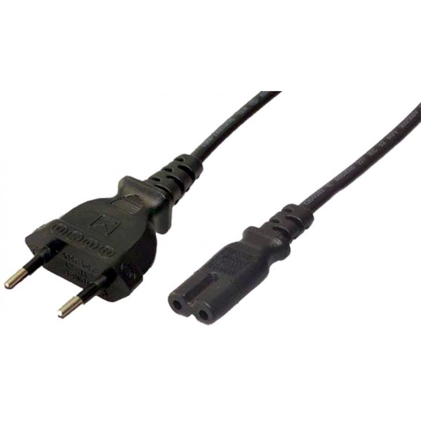 LogiLink Stromkabel, Eurostecker - 2 Pol Eurokupplung, 1,8 m