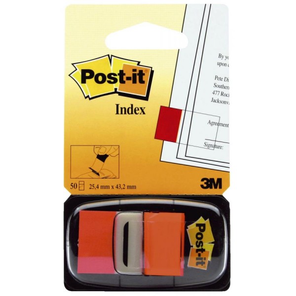Post-it Haftmarker Index, 25,4 x 43,2 mm, orange
