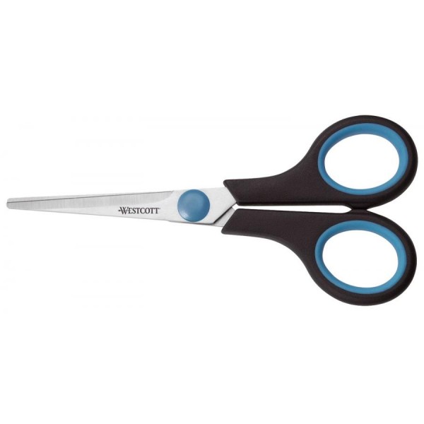 WESTCOTT Schere Easy Grip, Länge: 130 mm, blau/schwarz