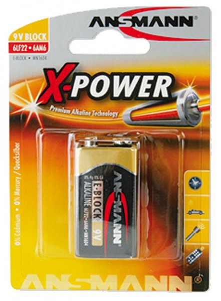ANSMANN Alkaline Batterie ´X-Power´, 9V E-Block