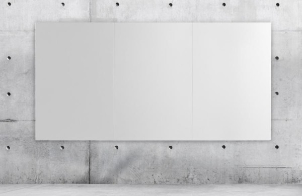 Bi-Office Fliesen-Weißwandtafel, 1.150 x 750 mm, rahmenlos