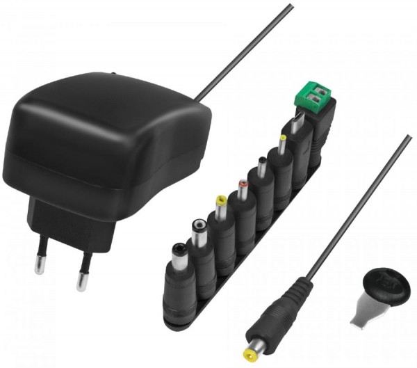 LogiLink Universal Netzteil mit USB-Port, 34 Watt, schwarz