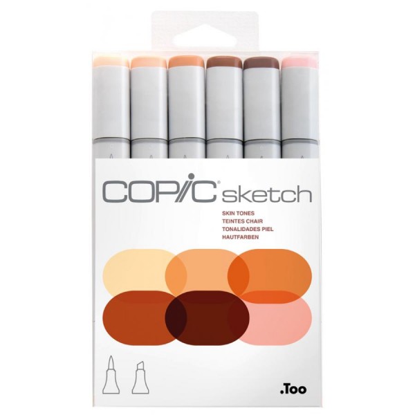 COPIC Marker sketch, 6er Set ´Skin Tones´