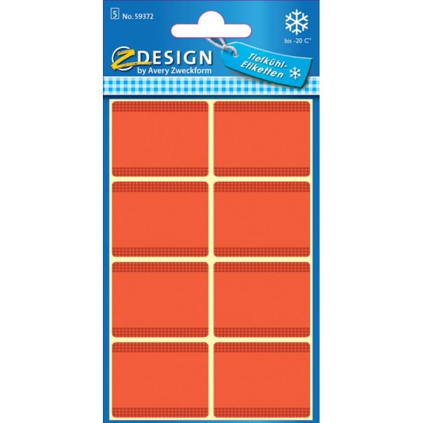AVERY Zweckform ZDesign Tiefkühletiketten HOME, rot