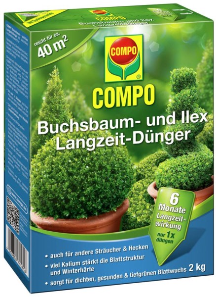 COMPO Buchsbaum- und Ilex Langzeit-Dünger, 2 kg