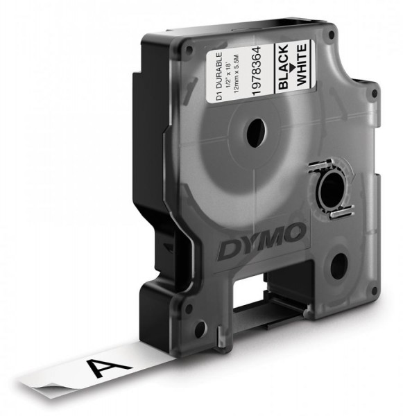 DYMO D1 Schriftbandkassette schwarz/orange, 12 mm x 3 m