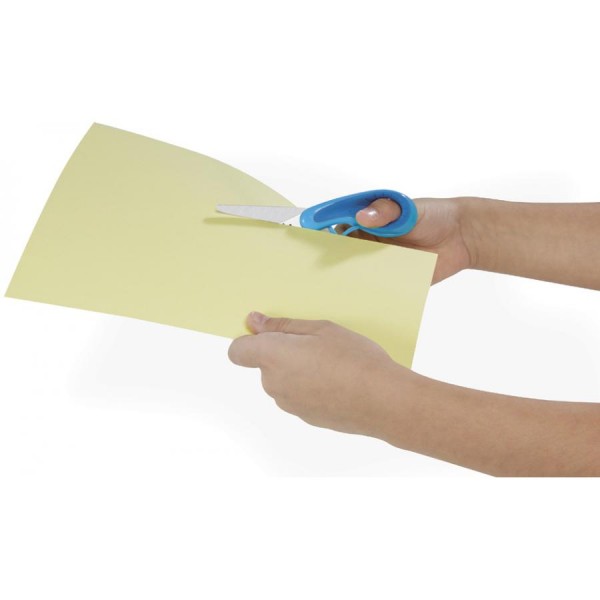 WESTCOTT Bastelschere Softgrip ergo junior, grün/gelb