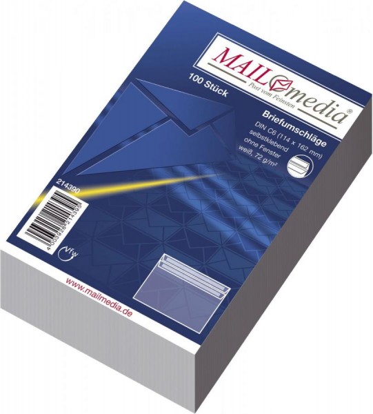 MAILmedia Briefumschlag Offset weiß, C6, ohne Fenster