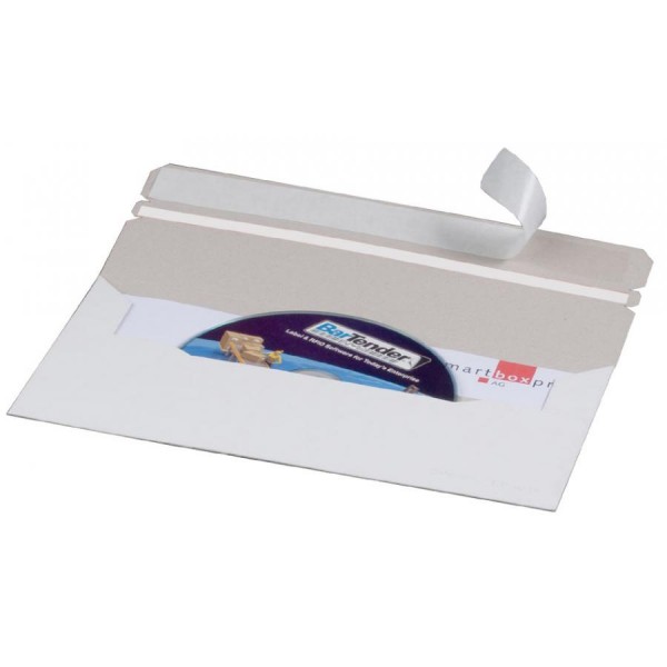 smartboxpro CD/DVD-Brief, DIN lang, mit Fenster links, weiß