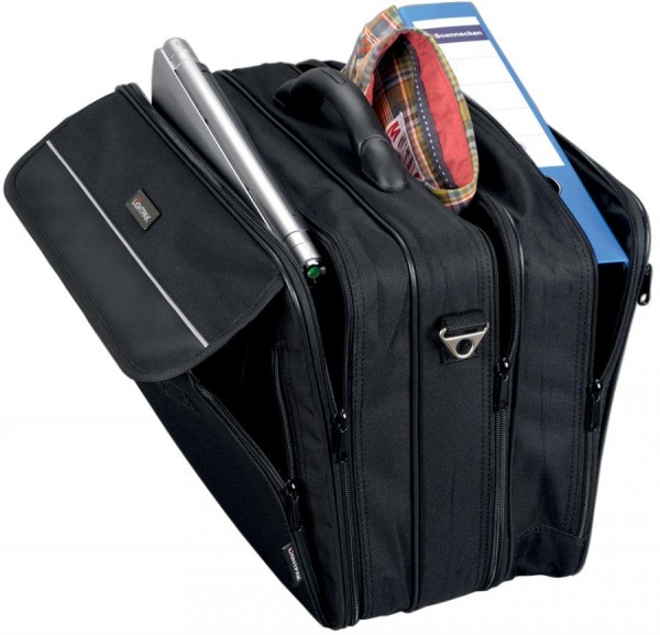 LiGHTPAK Notebook-Tasche ´CORNICHE´, aus Nylon, schwarz