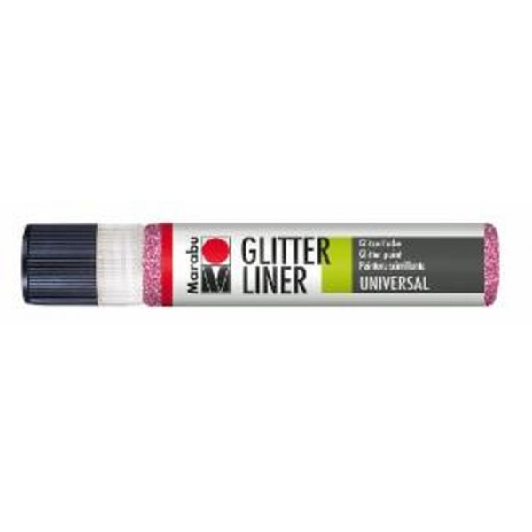 Marabu Glitzerfarbe ´Glitter-Liner´, glitter-rosa, 25 ml