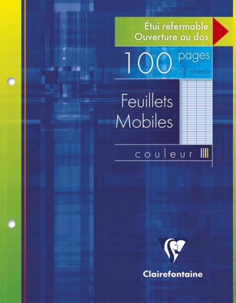Clairefontaine Feuillets mobiles perforés couleur, 170x220mm